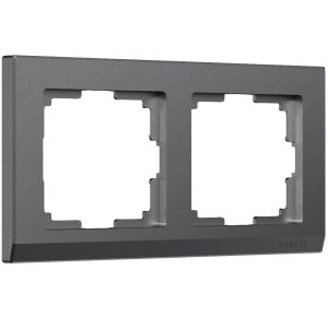 Рамка из поликарбоната Werkel Stark на 2 поста Графит матовый W0021864