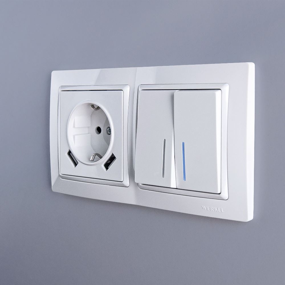 Рамка из поликарбоната Werkel Snabb basic на 2 поста Белый W0022001 — изображение 2