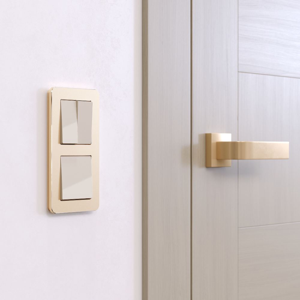 Рамка из металла Werkel Platinum на 2 поста Шампань W0022611 — изображение 3