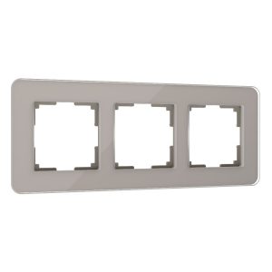 Рамка стеклянная Werkel Elite на 3 поста Дымчатый W0032417