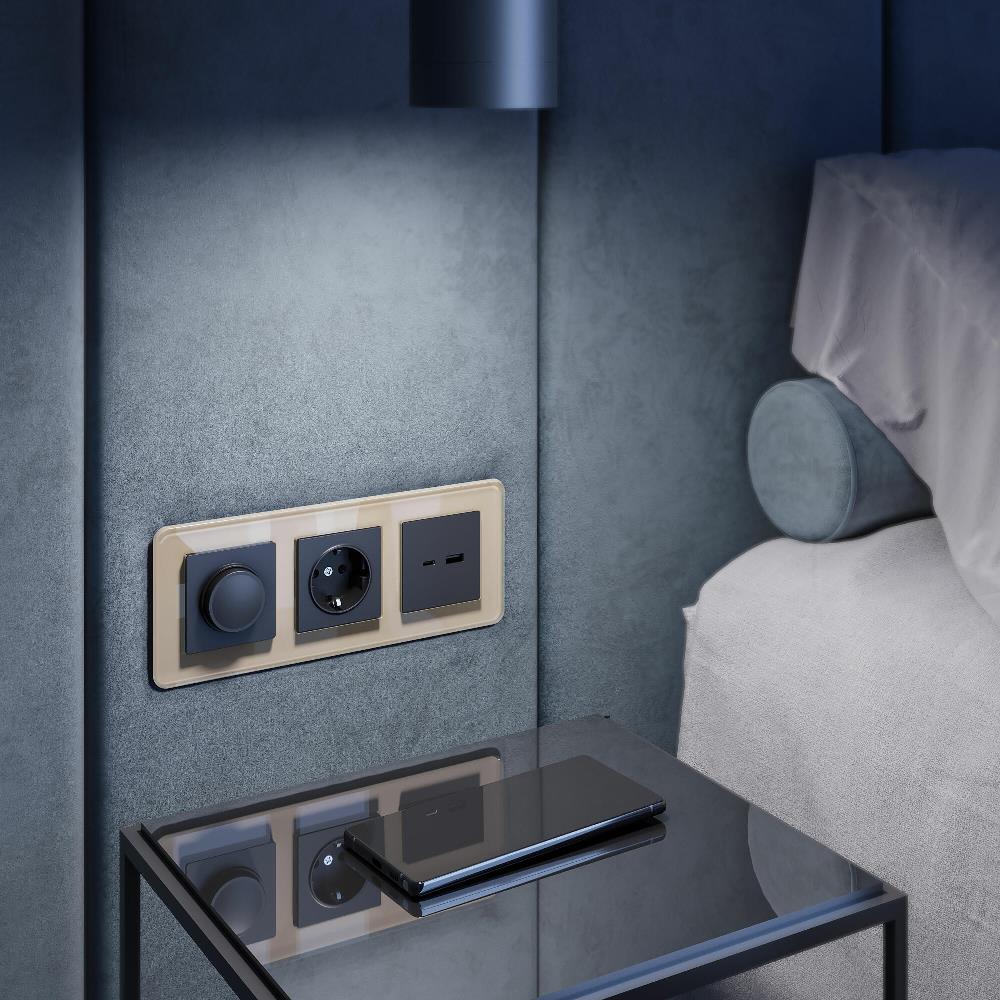 Рамка стеклянная Werkel Elite на 3 поста Айвори W0032443 — изображение 2