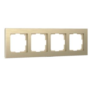 Рамка из металла Werkel Aluminium на 4 поста Шампань W0041711