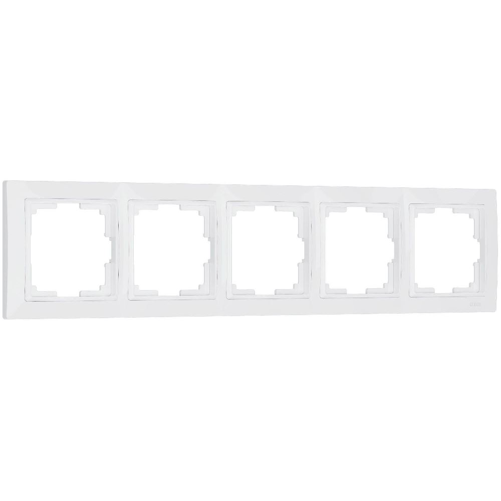 Рамка из поликарбоната Werkel Snabb basic на 5 постов Белый W0052001
