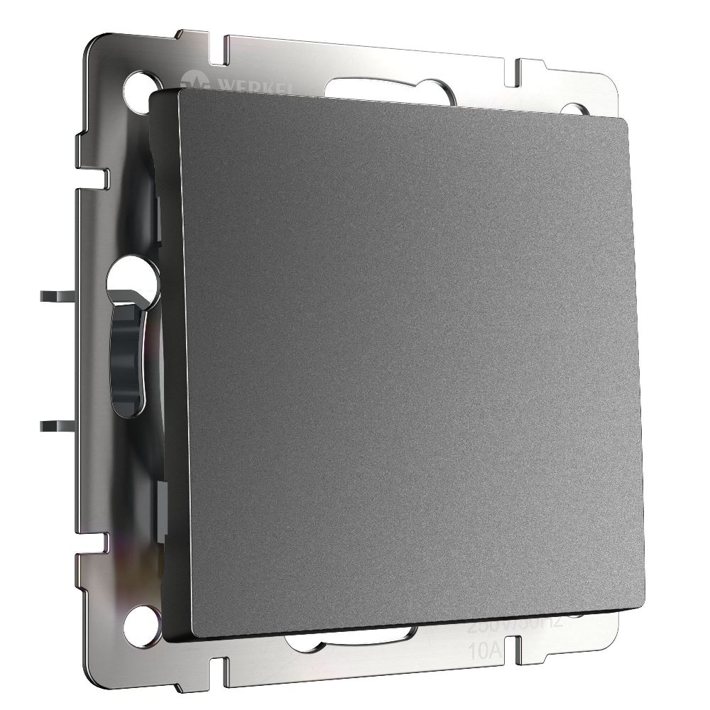 Выключатель одноклавишный встраиваемый Werkel Графит матовый W1110064