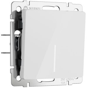 Выключатель одноклавишный встраиваемый Werkel с подсветкой Белый W1110141