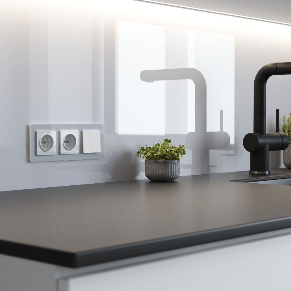 Выключатель одноклавишный встраиваемый Werkel с подсветкой Белый W1110141 — изображение 2