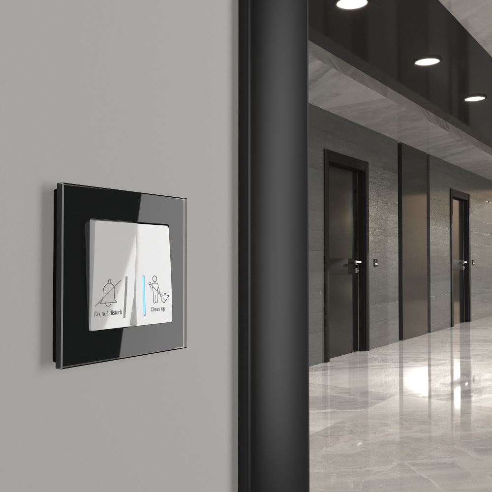 Выключатель двухклавишный встраиваемый Werkel для отелей Белый W1120801 — изображение 2