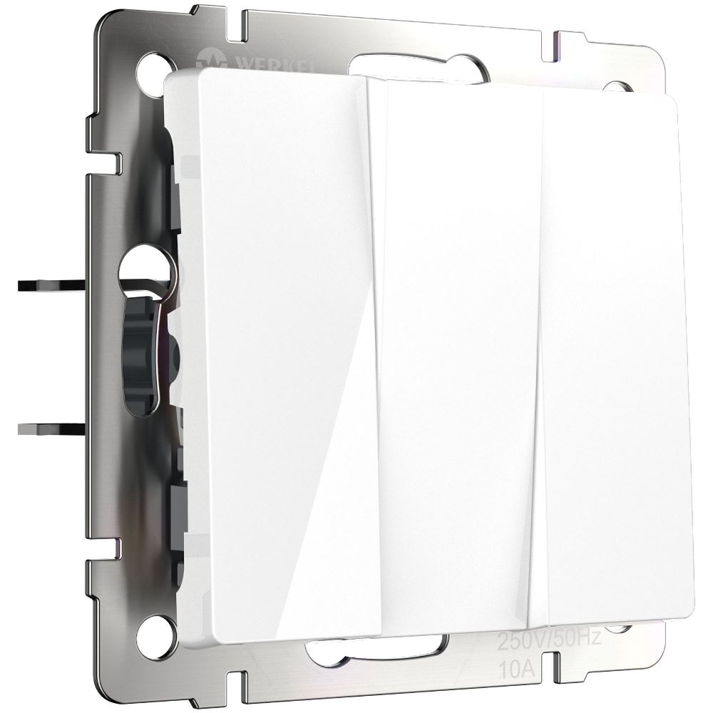 Выключатель трехклавишный встраиваемый Werkel Белый W1130001