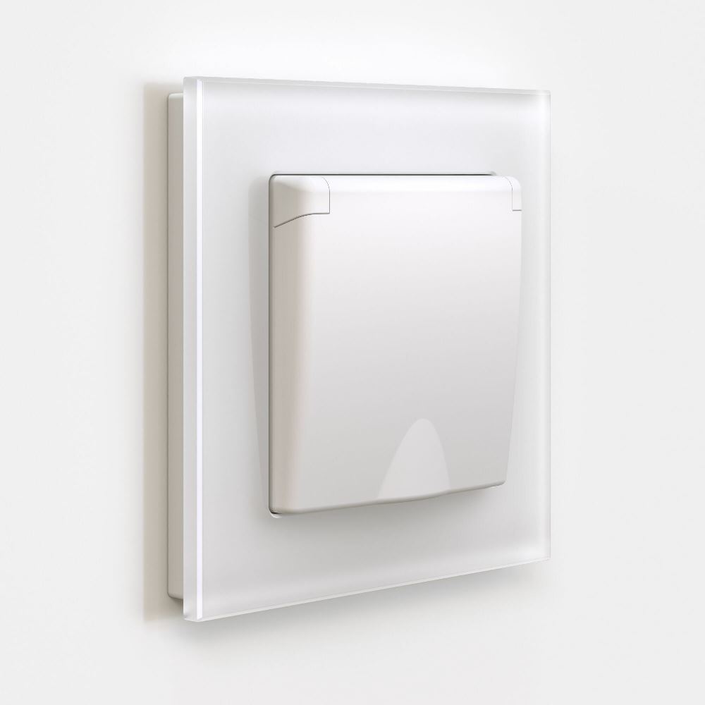 Розетка встраиваемая Werkel с заземлением, шторками и защитной крышкой Белый матовый W1171261 — изображение 2