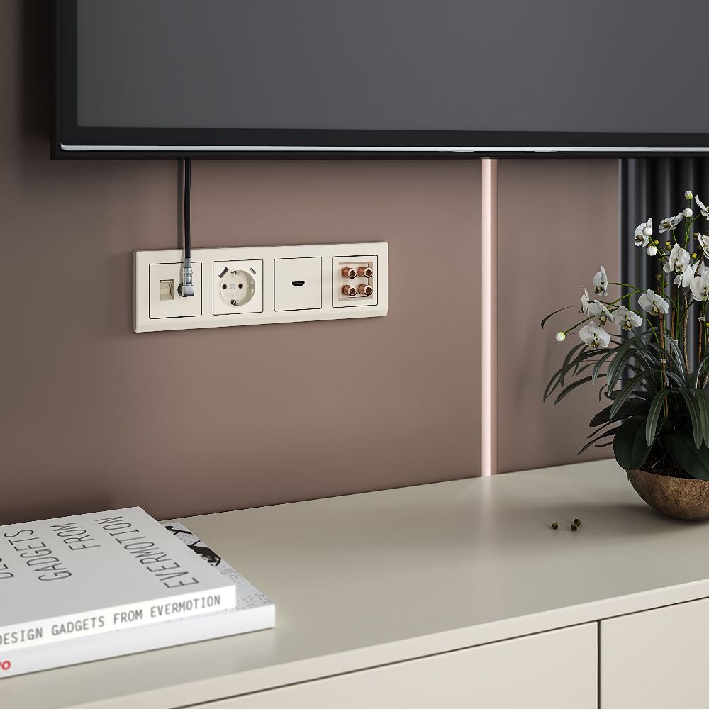 Розетка встраиваемая Werkel с заземлением, шторками и USB тип A+C Слоновая кость W1171703 — изображение 2