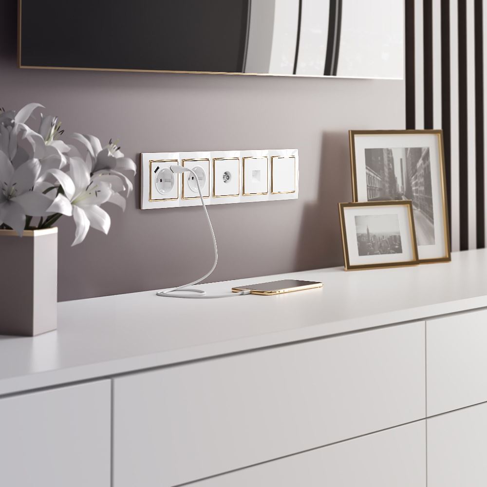 Розетка встраиваемая Ethernet Werkel RJ-45 Белый W1181001 — изображение 2