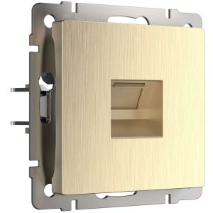 Розетка встраиваемая Ethernet Werkel RJ-45 Шампань рифленый W1181010