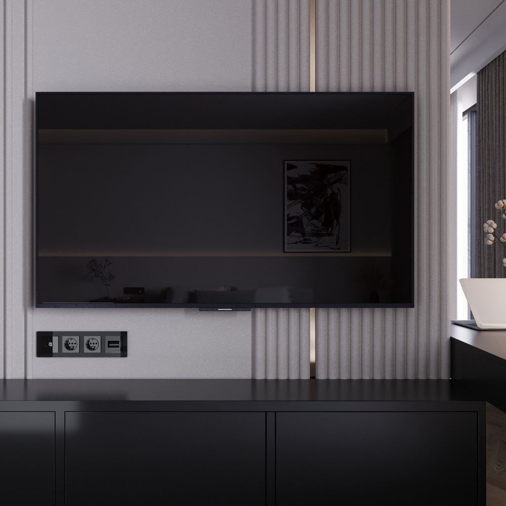 ТВ-розетка встраиваемая оконечная Werkel Черный W1183048 — изображение 3