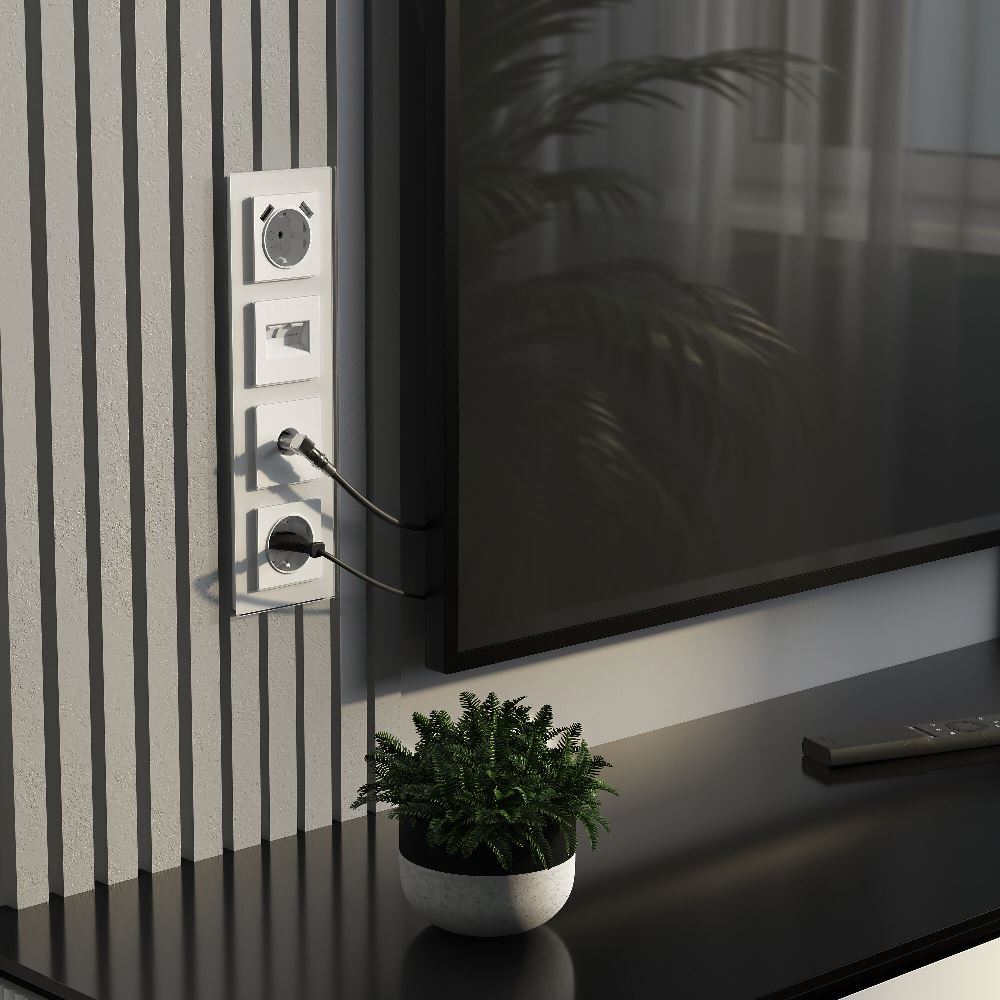 ТВ-розетка встраиваемая оконечная Werkel Белый матовый W1183061 — изображение 2