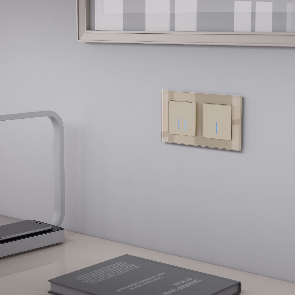 Выключатель одноклавишный встраиваемый сенсорный Werkel с Wifi Шампань W4510611 — изображение 2