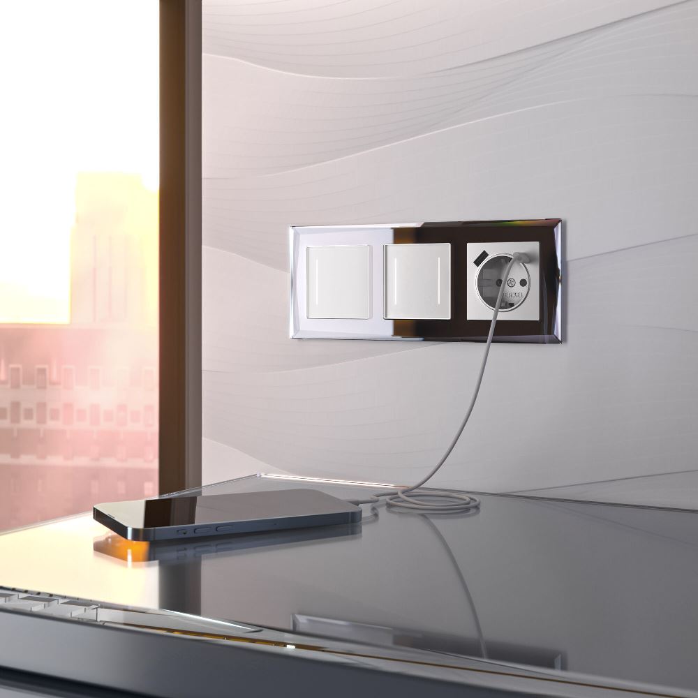 Выключатель одноклавишный встраиваемый сенсорный Werkel с подсветкой Белый W4512001 — изображение 2