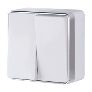 Выключатель двухклавишный накладной Werkel Gallant Белый W5020001