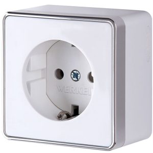 Розетка накладная Werkel Gallant с заземлением Белый W5071001