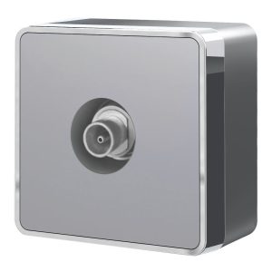 ТВ-розетка накладная оконечная Werkel Gallant Серебряный W5083006