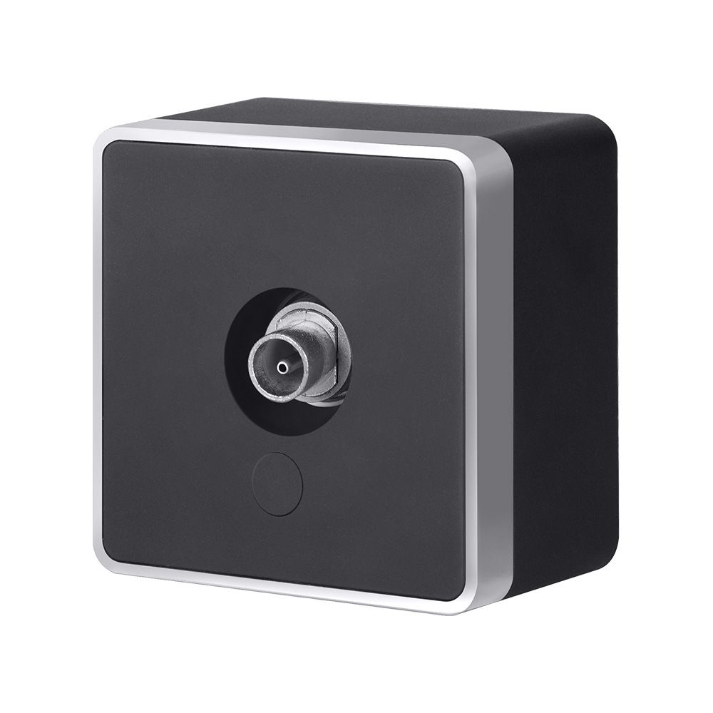 ТВ-розетка накладная оконечная Werkel Gallant Черный / Серебро W5083034