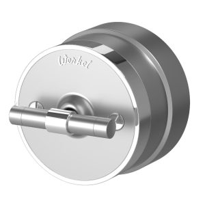 Выключатель двухклавишный накладной Werkel Vintage на 4 положения Серебро матовый W5822054