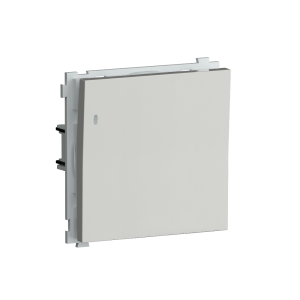 Выключатель одноклавишный встраиваемый Donel R98 с подсветкой Белый глянцевый DA03101-DA29003