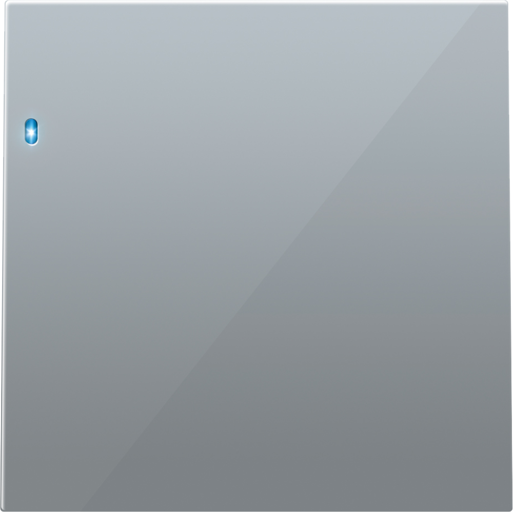 Выключатель одноклавишный встраиваемый Donel R98 с подсветкой Алюминий матовый DA03101-DA29026 — изображение 2