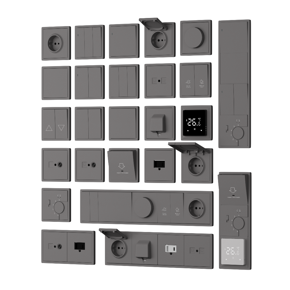 Выключатель одноклавишный встраиваемый Donel R98 с подсветкой Шоколад матовый DA03101-DA29042 — изображение 3