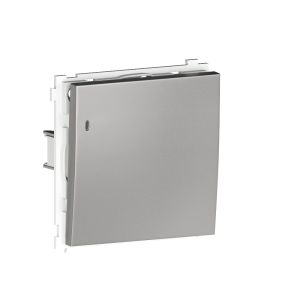 Выключатель одноклавишный встраиваемый Donel R98 Metal с подсветкой Благородная сталь DA03101-DA290ES