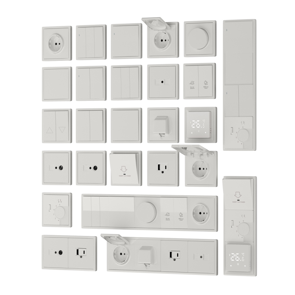 Выключатель одноклавишный встраиваемый Donel R98 Белый глянцевый DA10100-DA29603 — изображение 3