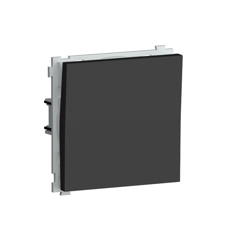 Выключатель одноклавишный встраиваемый проходной Donel R98 Черный матовый DA10600-DA29628