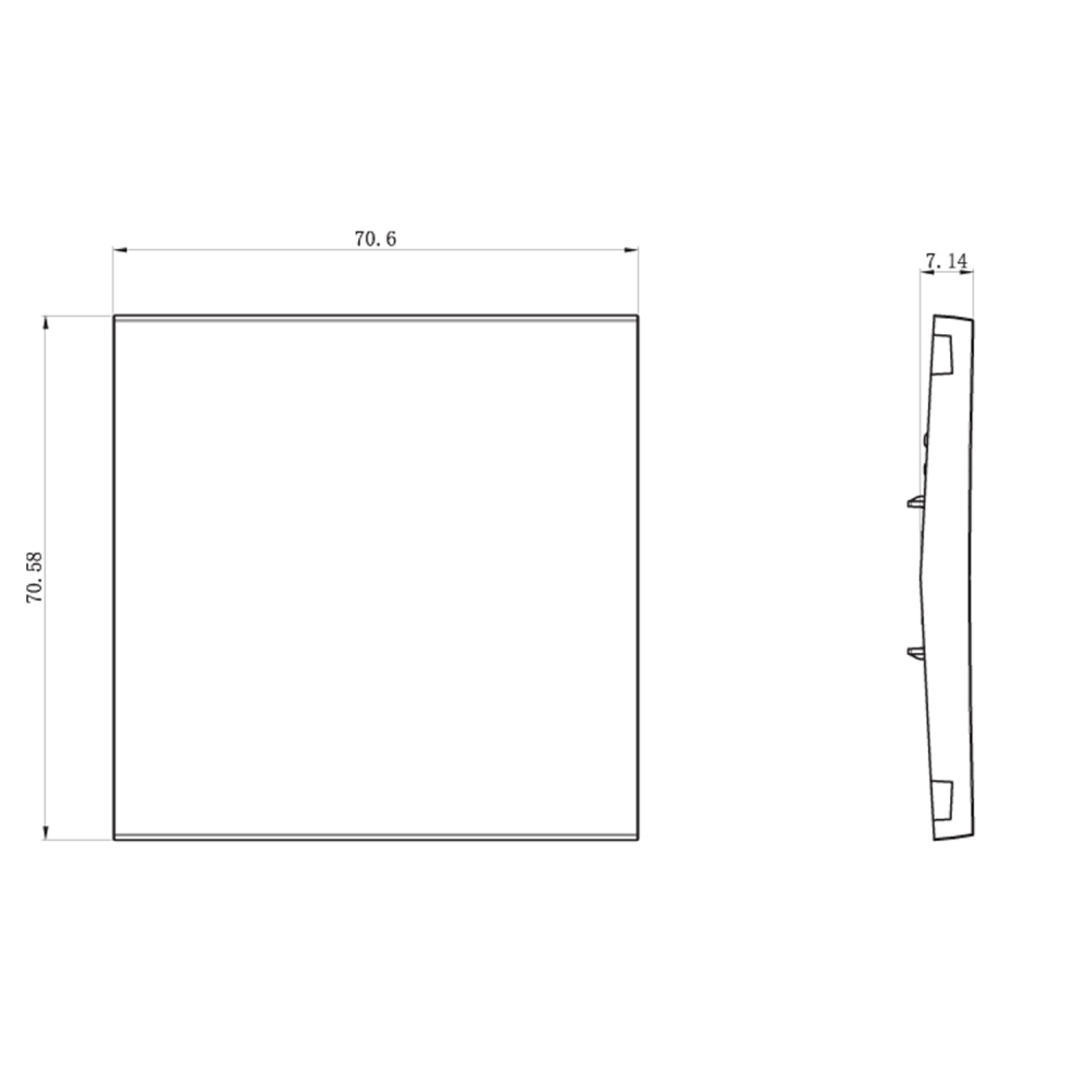Выключатель одноклавишный встраиваемый проходной Donel R98 Черный матовый DA10600-DA29628 — изображение 5