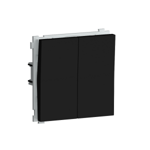 Выключатель двухклавишный встраиваемый перекрестный Donel R98 Карбон матовый DA10900-DA29530