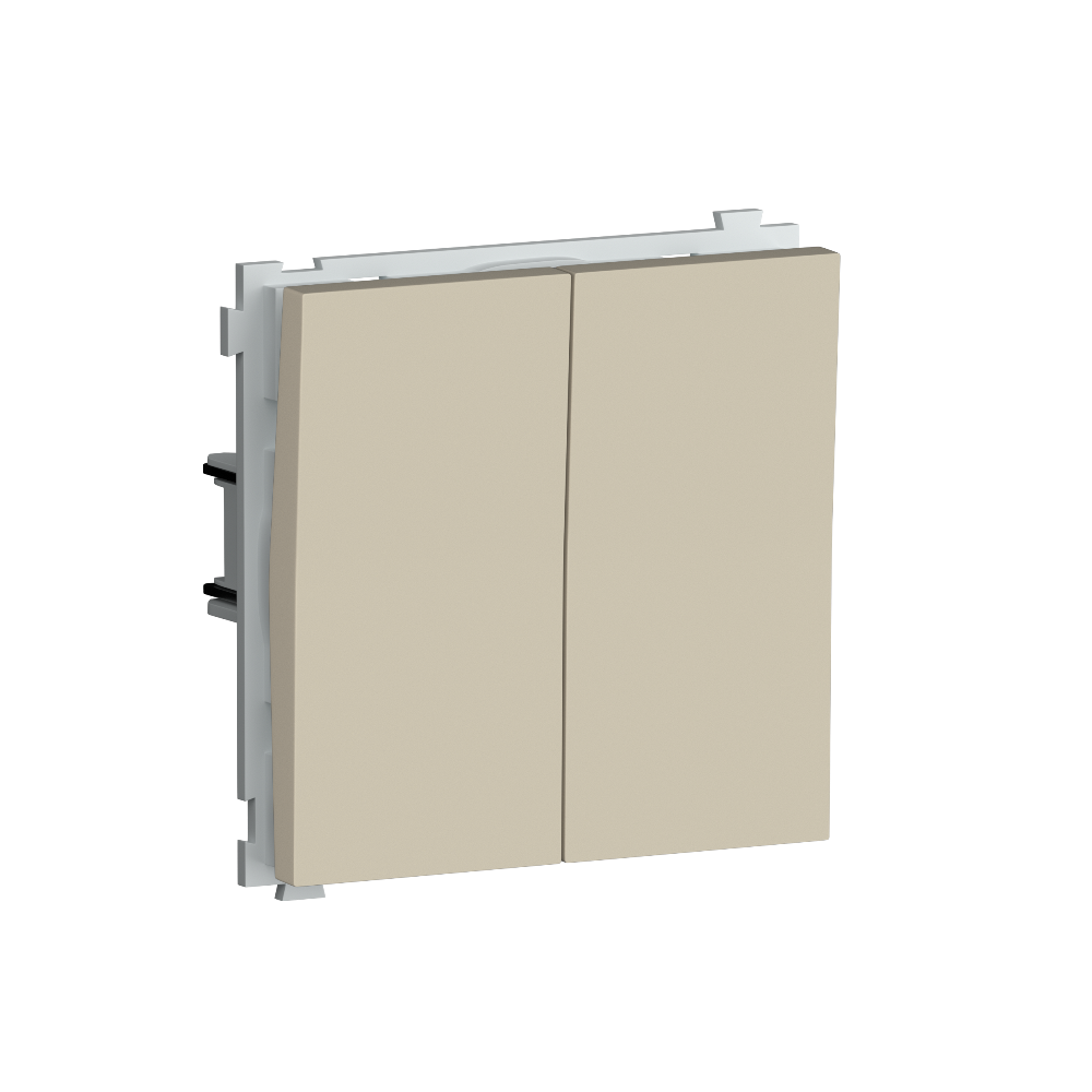 Выключатель двухклавишный встраиваемый перекрестный Donel R98 Кашемир матовый DA10900-DA29535