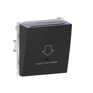 Выключатель электронный карточный встраиваемый Donel R98 Metal с подсветкой Вороненая сталь DA14000-DA590GS