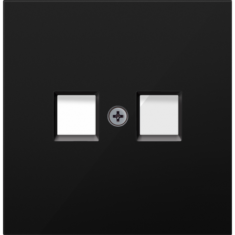 Розетка встраиваемая двойная Ethernet Donel R98 RJ45 2-я Cat.6/ClassE-8/8 Карбон матовый DA16600-DA86930 — изображение 2