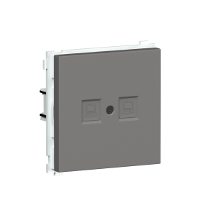 Розетка встраиваемая двойная Ethernet Donel R98 RJ45 2-я Cat.6/ClassE-8/8 Шоколад матовый DA16600-DA86942