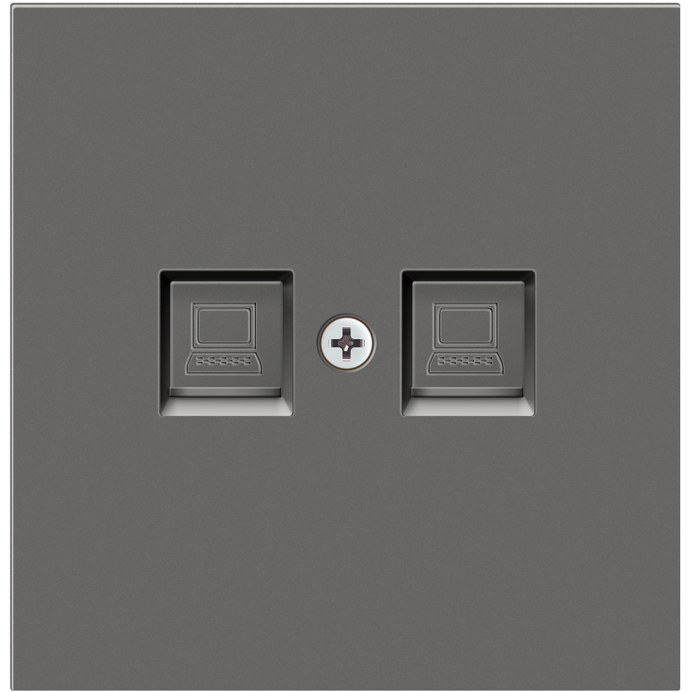 Розетка встраиваемая двойная Ethernet Donel R98 RJ45 2-я Cat.6/ClassE-8/8 Шоколад матовый DA16600-DA86942 — изображение 2