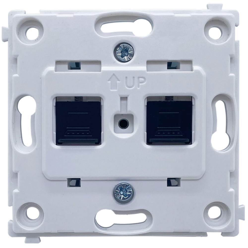 Розетка встраиваемая двойная Ethernet Donel R98 Metal RJ45 (cat.6/ClassE-8) Вороненая сталь DA16600-DA869GS — изображение 5