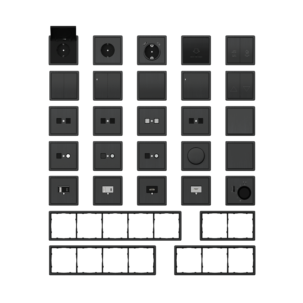 Розетка встраиваемая двойная Ethernet Donel R98 Metal RJ45 (cat.6/ClassE-8) Вороненая сталь DA16600-DA869GS — изображение 3