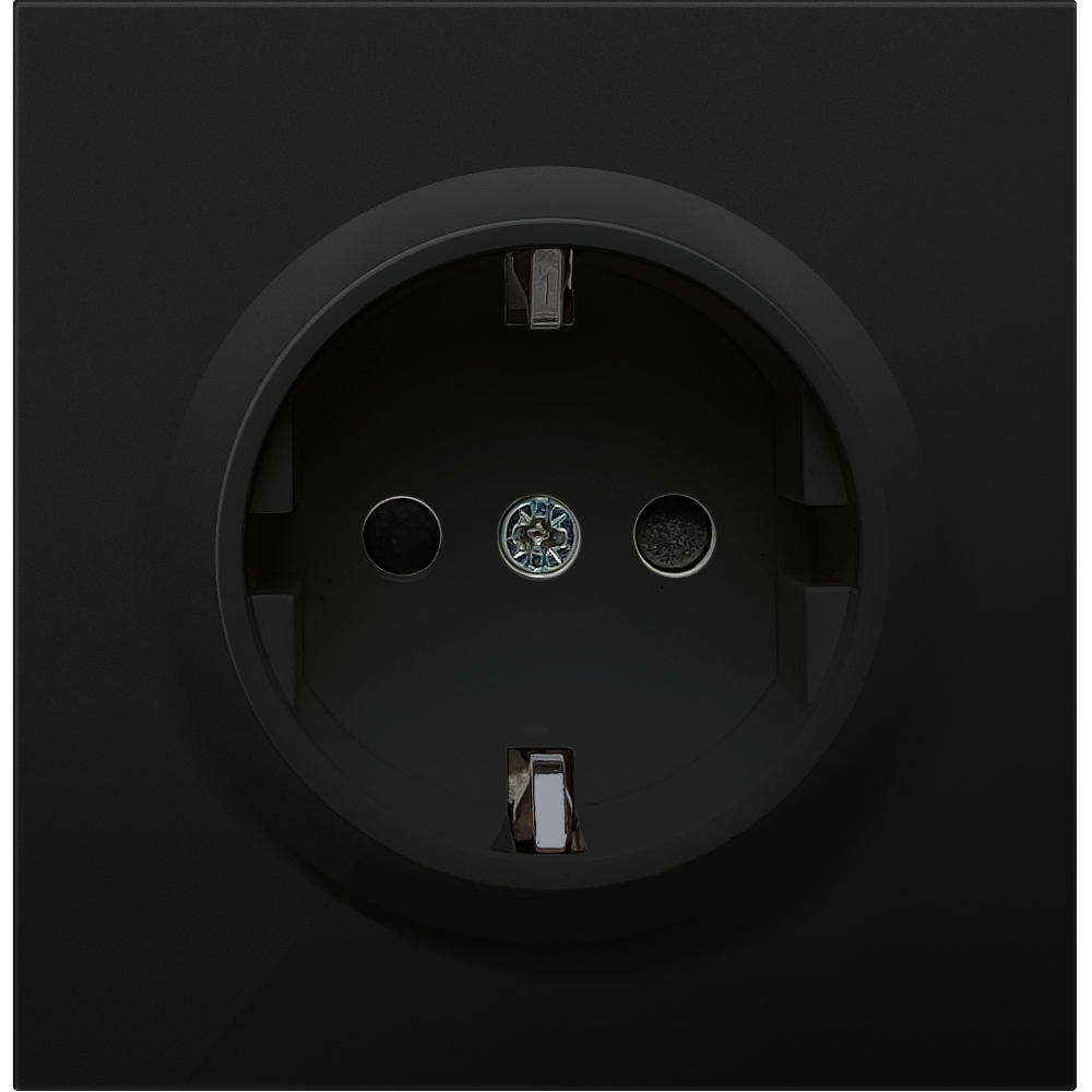 Розетка встраиваемая Donel R98 Schuko с заземлением и шторками на клеммах Карбон матовый DA17700-DA22030 — изображение 2