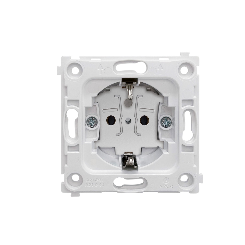 Розетка встраиваемая Donel R98 Schuko с заземлением и шторками на клеммах Серый матовый DA17700-DA22040 — изображение 4