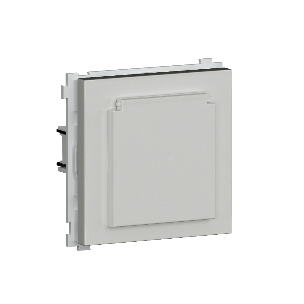 Розетка встраиваемая Donel R98 Schuko с крышкой и заземлением на клеммах Белый глянцевый DA17700-DA45403 — изображение 2