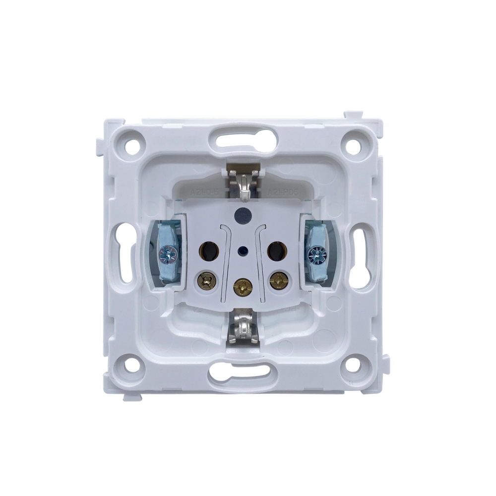 Розетка встраиваемая Donel R98 Schuko с заземлением и шторками на винтах Сталь матовая DA18800-DA22037 — изображение 5