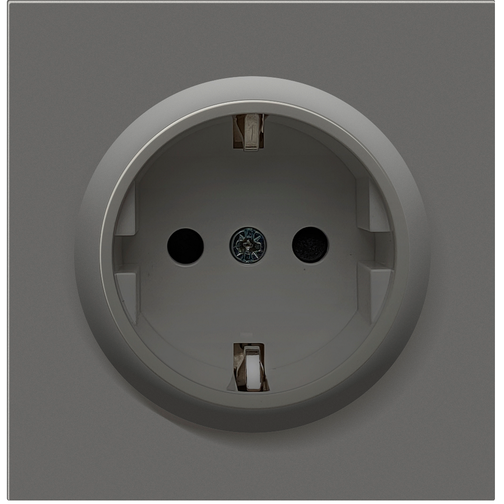 Розетка встраиваемая Donel R98 Schuko с заземлением и шторками на винтах Шоколад матовый DA18800-DA22042 — изображение 2