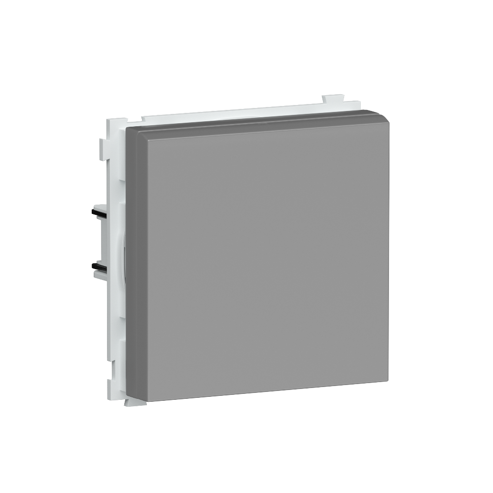 Розетка встраиваемая Donel R98 Schuko с крышкой и заземлением на винтах Алюминий матовый DA18800-DA52026 — изображение 2