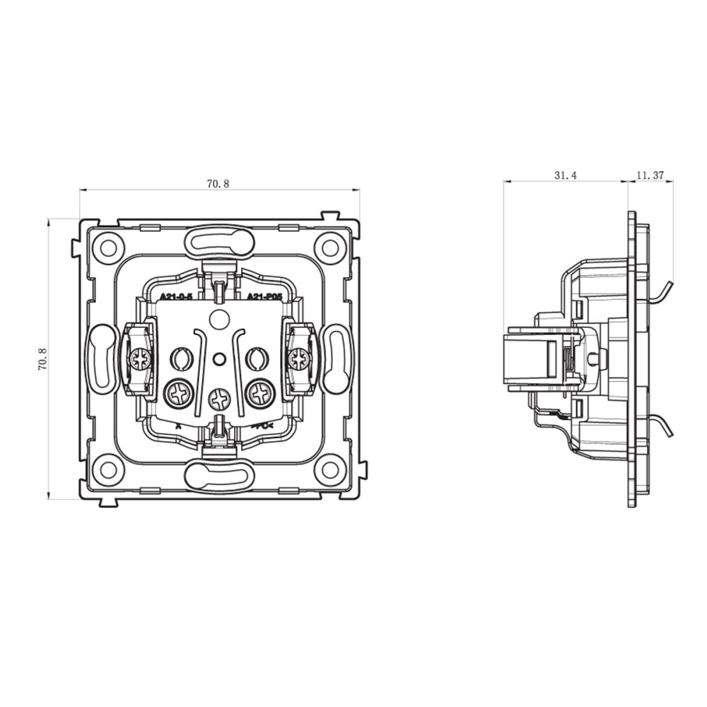 Розетка встраиваемая Donel R98 Schuko с крышкой и заземлением на винтах Сталь матовая DA18800-DA52037 — изображение 7