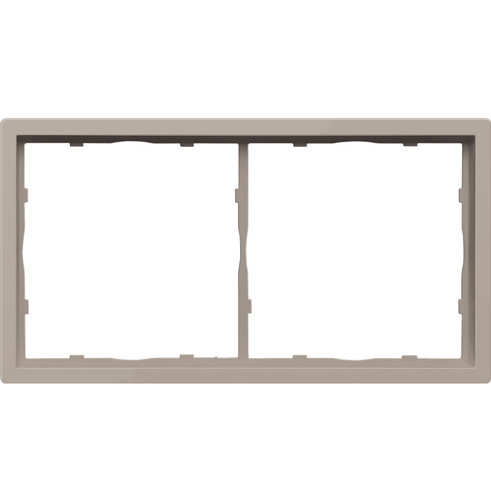 Рамка пластиковая Donel R98 на 2 поста Кашемир матовый DA21235