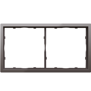 Рамка пластиковая Donel R98 на 2 поста Сталь матовая DA21237