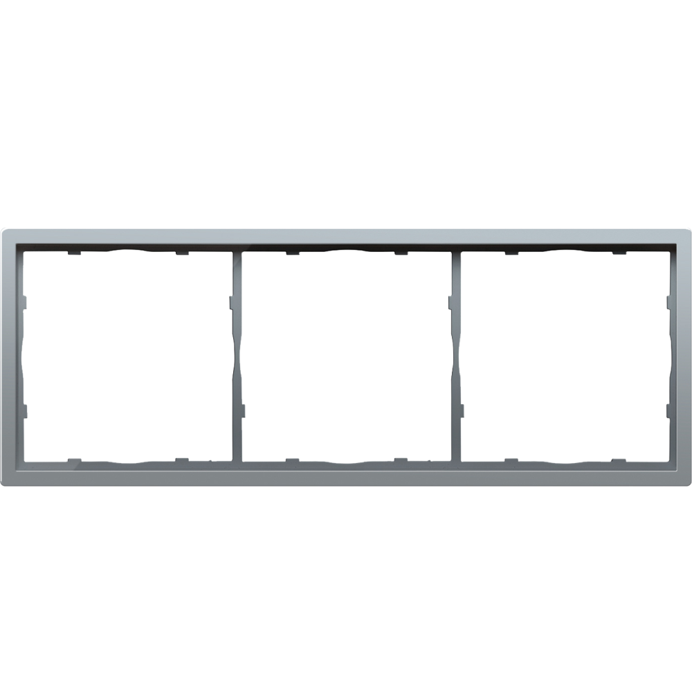 Рамка пластиковая Donel R98 на 3 поста Алюминий матовый DA21326